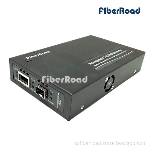 Standalone Web Smart SFP+ to XFP 3r 10g Fiber Media Converter